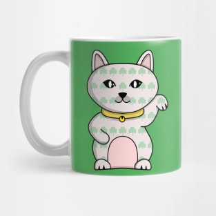 Lucky Cat Full of Clovers Mug